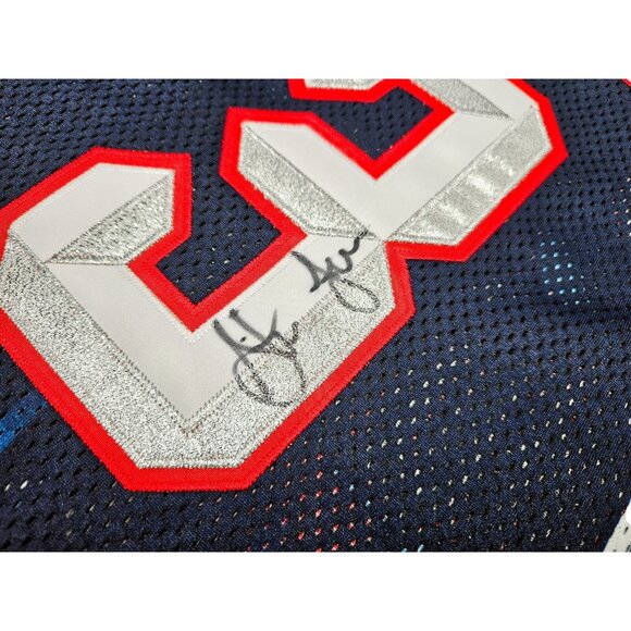 VTG Reebok Authentic Houston Rockets Steve Francis SIGNED Jersey Blue Size 48 - Picture 5 of 16